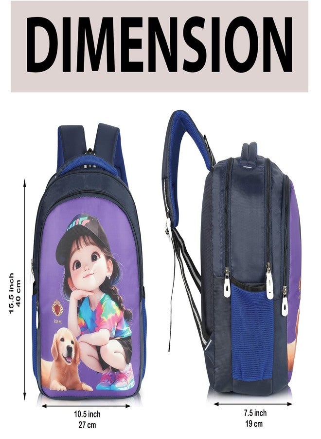 RBM Kids School Backpack For Nursery To Class 2 | 15.5 Inch Lightweight Waterproof Bag | Cartoon Printed School Bag For Boys & Girls (BAG07) - Image 4
